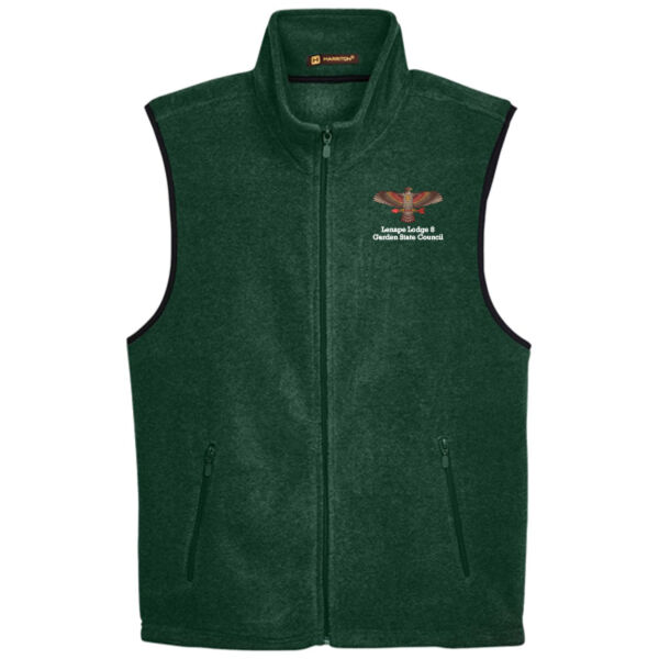 M985 - EMB - Fleece Vest with Laser Etch Back Thumbnail